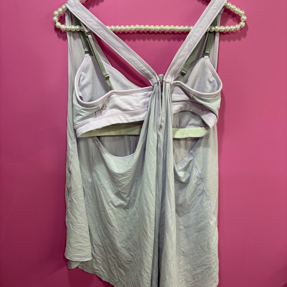 Lululemon Purple Layered Sports Bra Tank Top